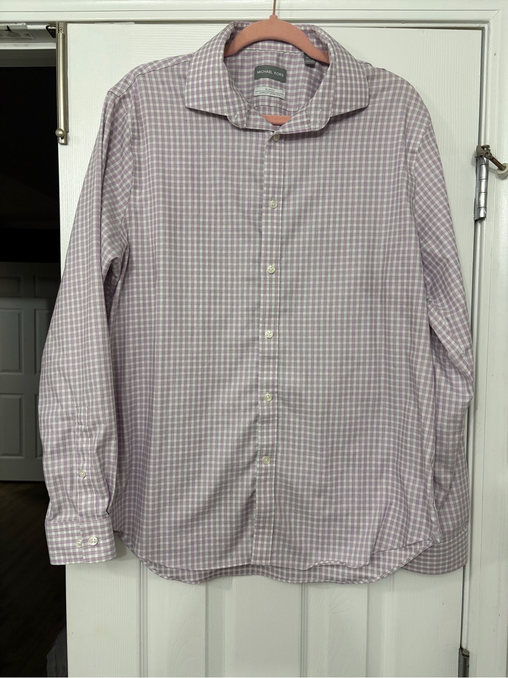 Michael Kors Men's Airsoft Button Down Dress Shirt slim fit
